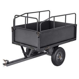 VEVOR Steel Dump Cart 17 Cu. Ft 600LB for ATV/UTV Trailer Tow Behind Heavy Duty