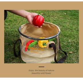 30L Outdoor folding bucket. (select: Outdoor folding bucket-Khaki)